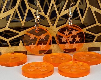 Dragon Ball, Anime Earring, Dragon Ball magic balls, Wish balls, Geek, Set 7 balls