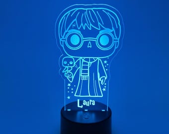 Personalized Harry Potter LED Lamp – Custom Name Night Light
