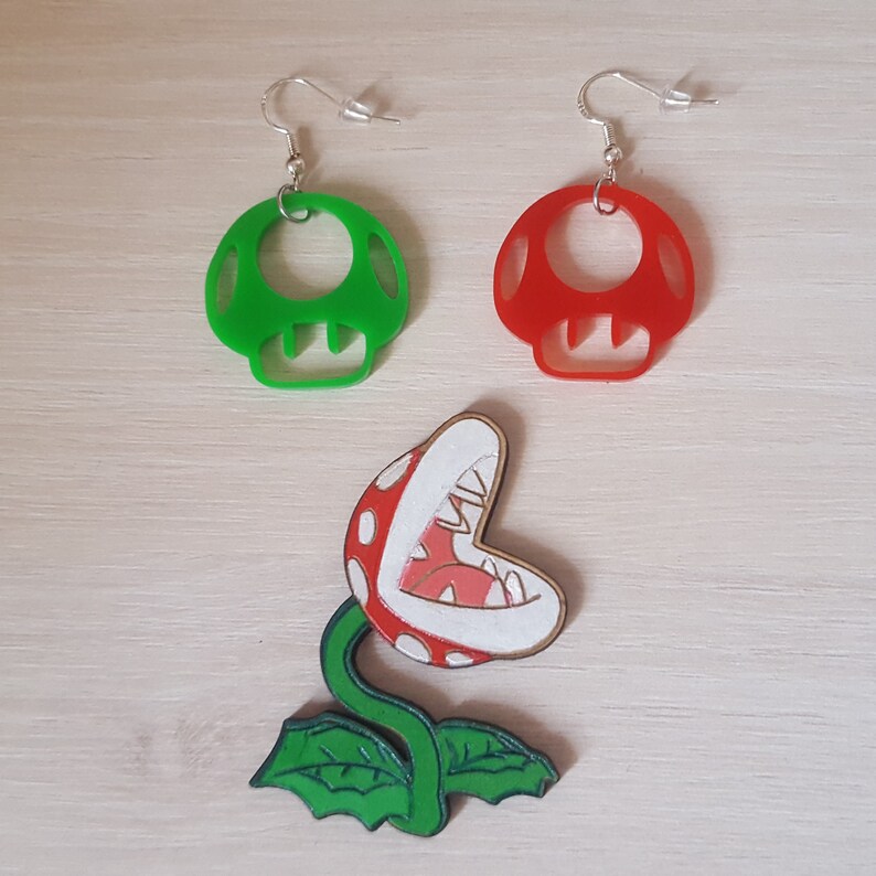 Super Mario Earrings Inspired by Nintendo Earrings and Etsy