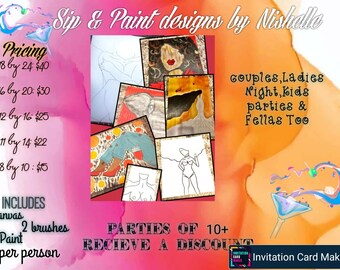Sip & Paint Canvases
