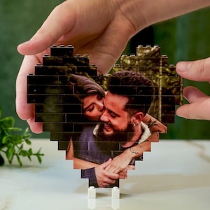 Valentines Custom Photo Building Block, Personalized Puzzle Picture Building Block, Wedding Anniversary Gift, Gifts for Him, Gifts for Her
