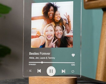 Personalized Song Plaque, Custom Acrylic Music Plaque with Photo, Anniversary Gift for Couples, Boyfriend, Husband, Wedding Gift