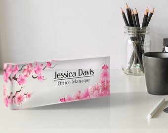 Luxury Executive Name Plate for Desk for Office Desktop Custom Logo Corporate Nameplate Boss, Manager, Employee Name Plate