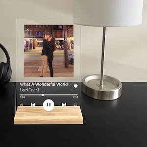Acrylic Song Plaque, Custom Couple Picture Plaque, Couple Glass Art, Acrylic Music Plaque, Picture With Song, Custom 10th Anniversary Gift