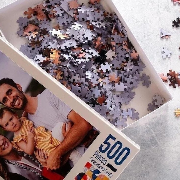 Personalized Puzzle, Large Piece Jigsaw Puzzles for Seniors Adults, Puzzles for Elderly, Custom Puzzle from Photo Couples, Fathers Day Gift