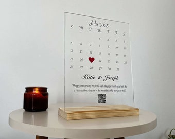 Calendar Anniversary Gift for Boyfriend, Valentines Gift for Him, Celebration Christmas Gift, Gift for Girlfriend, Gift for Boyfriend