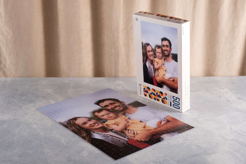 Personalized Photo Puzzle Family Gift 500 Pieces Puzzle with Box