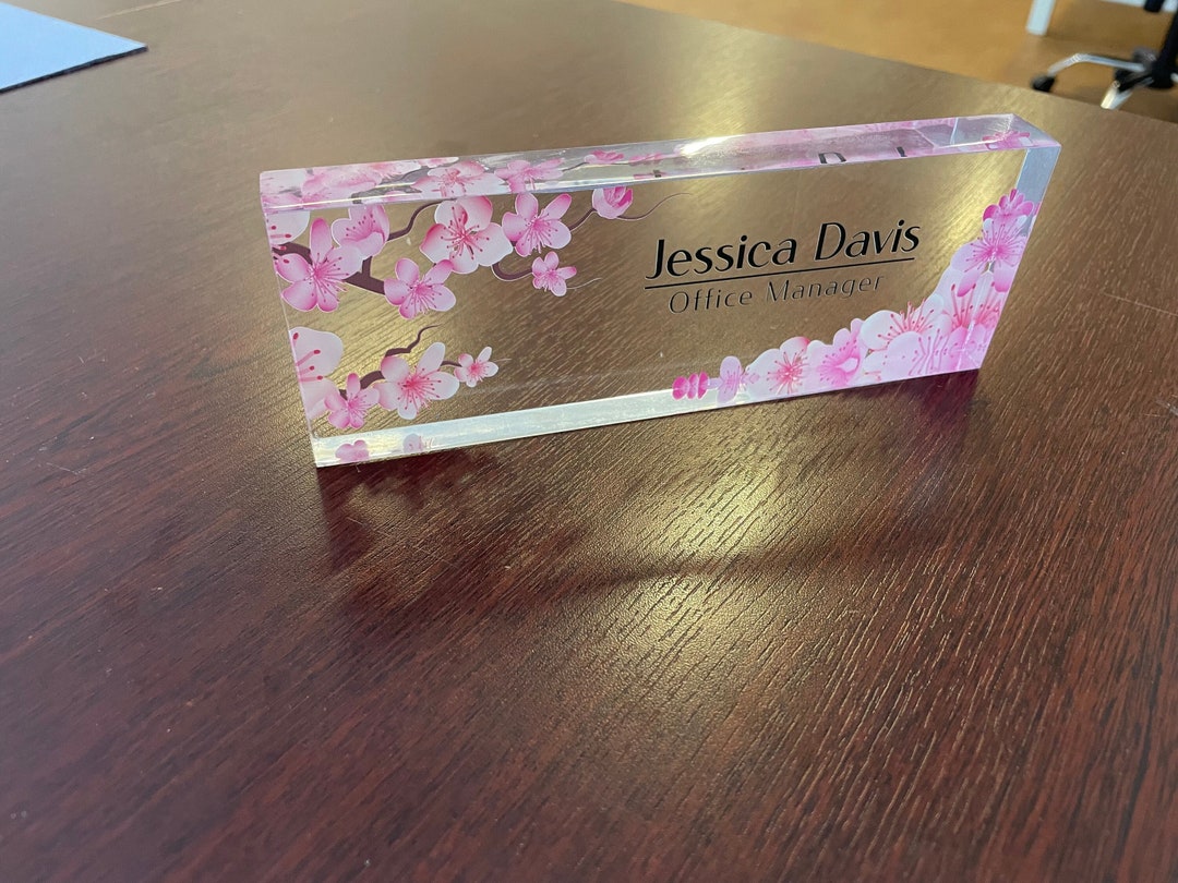 Desk Name Plate Personalized Office Desk Plate Desk Sign Etsy