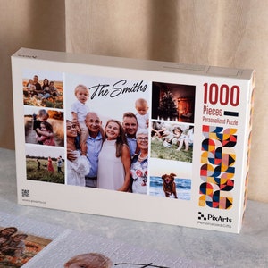 Personalized Photo Puzzle Family Gift 1000 Pieces Puzzle with Box Close Look