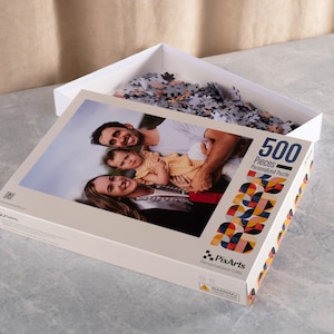 Personalized Photo Collage Puzzle, Custom Jigsaw Puzzle  500 Pieces with Box