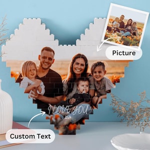 Custom Photo Block Building Brick Christmas Gift, Personalized Brick Puzzle Picture to Puzzle with Custom Text