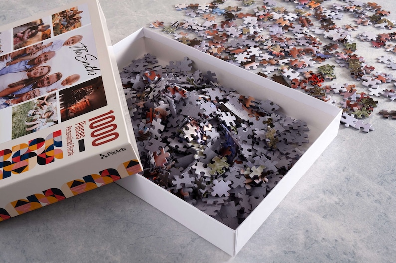 Personalized Photo Collage Puzzle, Custom Jigsaw Puzzle  1000 Pieces in the Box