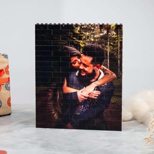 Custom Photo Block Building Brick Christmas Gift, Personalized Brick Puzzle Placement