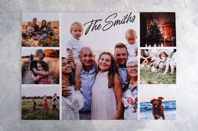 Personalized Photo Collage Puzzle, Custom Jigsaw Puzzle  1000 Pieces Completed