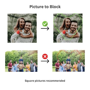 Custom Photo Block Building Brick Christmas Gift, Personalized Brick Puzzle Picture to Block Guide