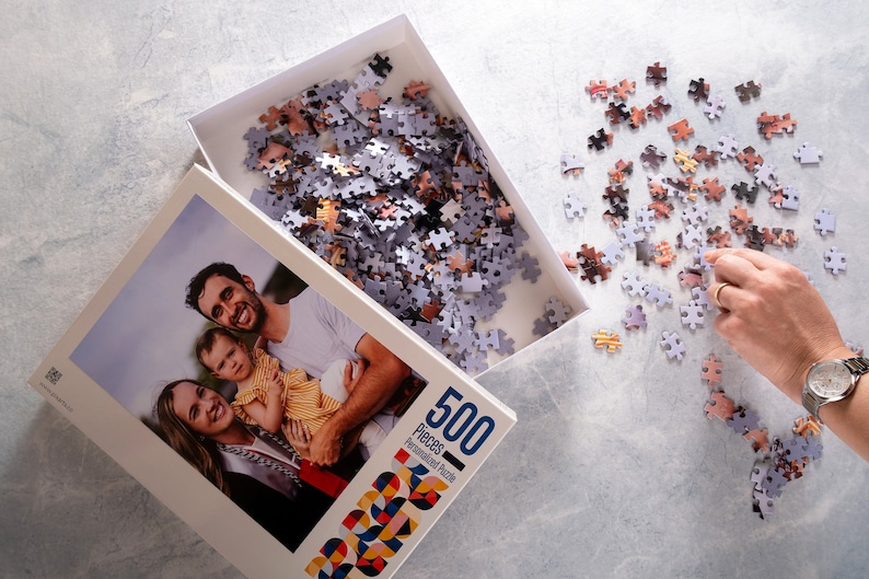 personalized puzzle, custom puzzle family gift, puzzle from photo