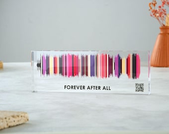 Custom Soundwave Art Plaque with QR Code, Personalized Music Gift and Home Decor, Sentimental Gift