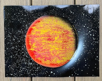 Red and yellow planet