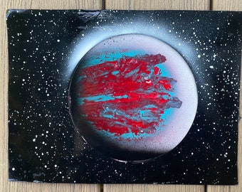 Blue and red planet