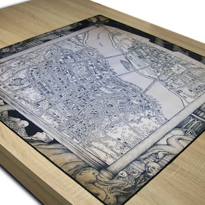 BIG Arkham Horror, Neoprene Playmat 91x91 cm, Premium Stitched Edges (black)