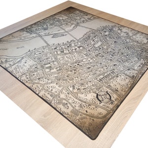 BIG Arkham Horror, sans cadre - juste la carte, tapis de jeu en néoprène 90x90 cm, bords cousus de qualité supérieure (noir)