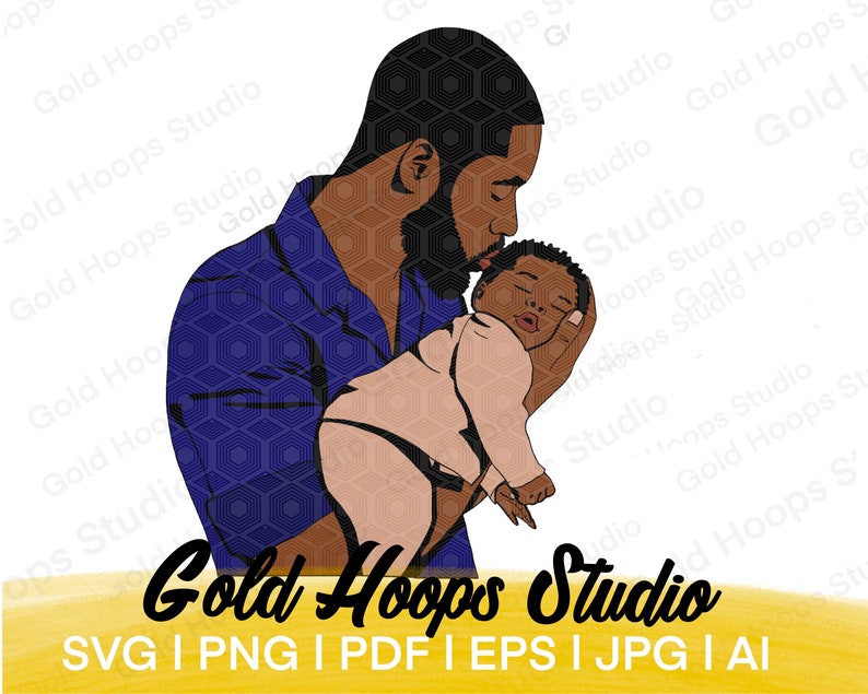 Download Fathers Day SVG Black Father SVG Black Dad SVG Afro Father ...
