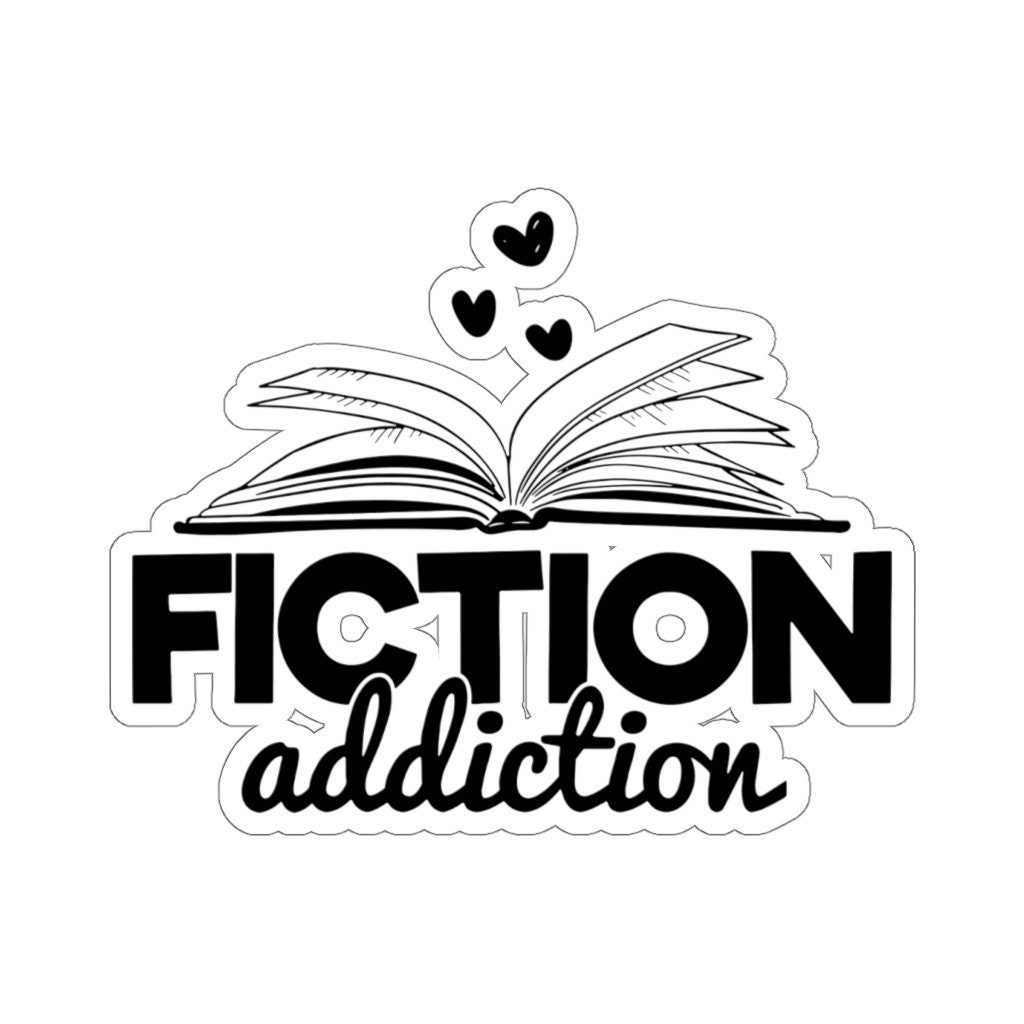 Fiction Addiction Girl Reading Sticker Book Worm Vinyl Sticker Etsy