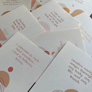 Cartes d’affirmation de naissance Boho Abstract