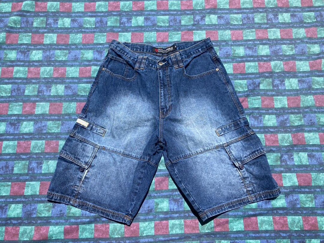 Y2K Baggy Cargo Jean Shorts main image 0