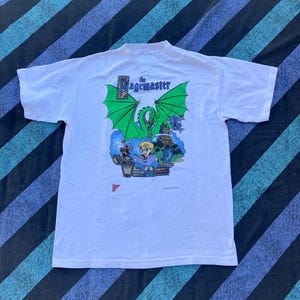 Vintage 90s Pagemaster T Shirt Mens Large Movie Promo 1994 Single Stitch USA