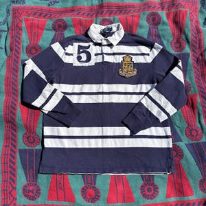 90's Striped Rugby - Etsy