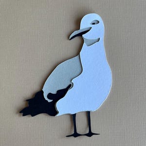 Fancy Seagull SVG, Multi-Layered Digital File