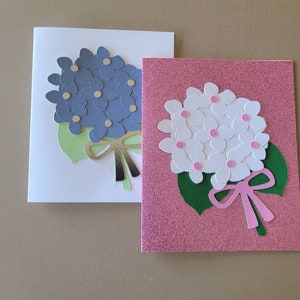 Hydrangea Wedding Card SVG, Digital File to Make Layered Cardstock Card