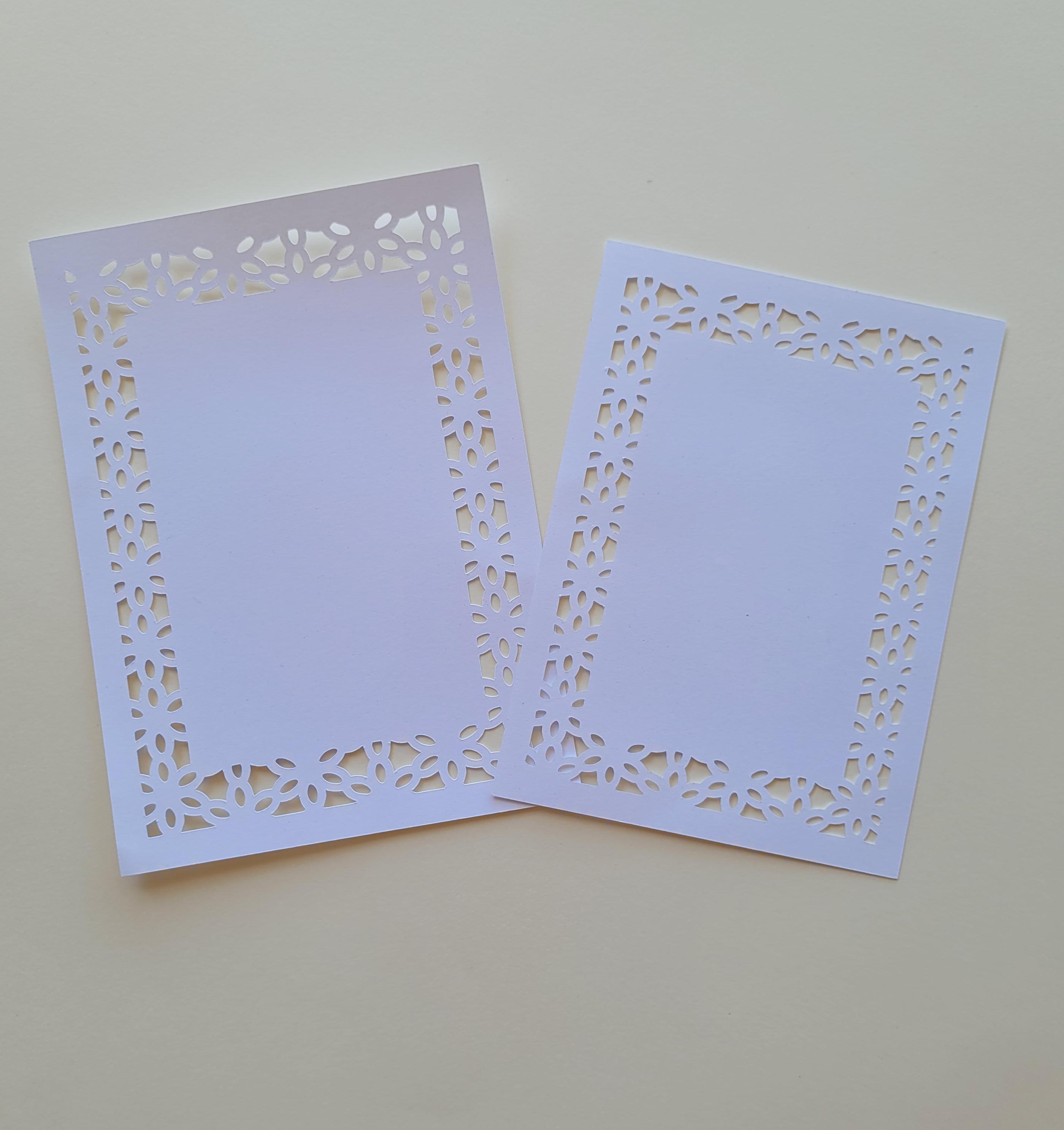 Lace Border Card SVG: A6 A7 Cricut Template (digital File) - Etsy
