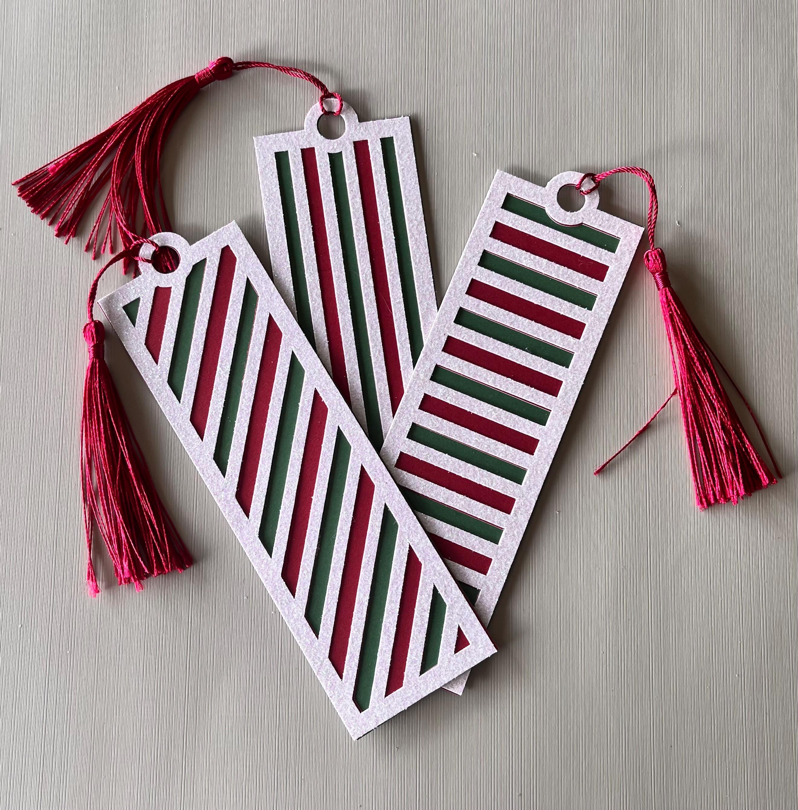 Christmas Candy Cane Bookmark Set Svgs, DIY Layered Digital Cut Files ...