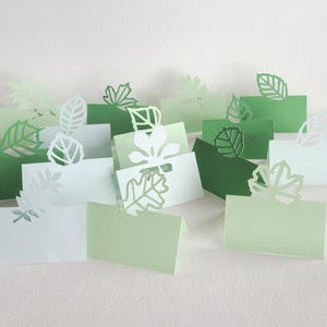 Hochzeit Blätter Tischkarte großes Set SVG-Vorlagen, Digitalschnitt-Dateien