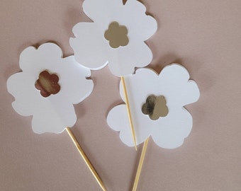 Dogwood Flower Cupcake Toppers SVG, DIY Layered Digital Files to make Two Sided Blooms