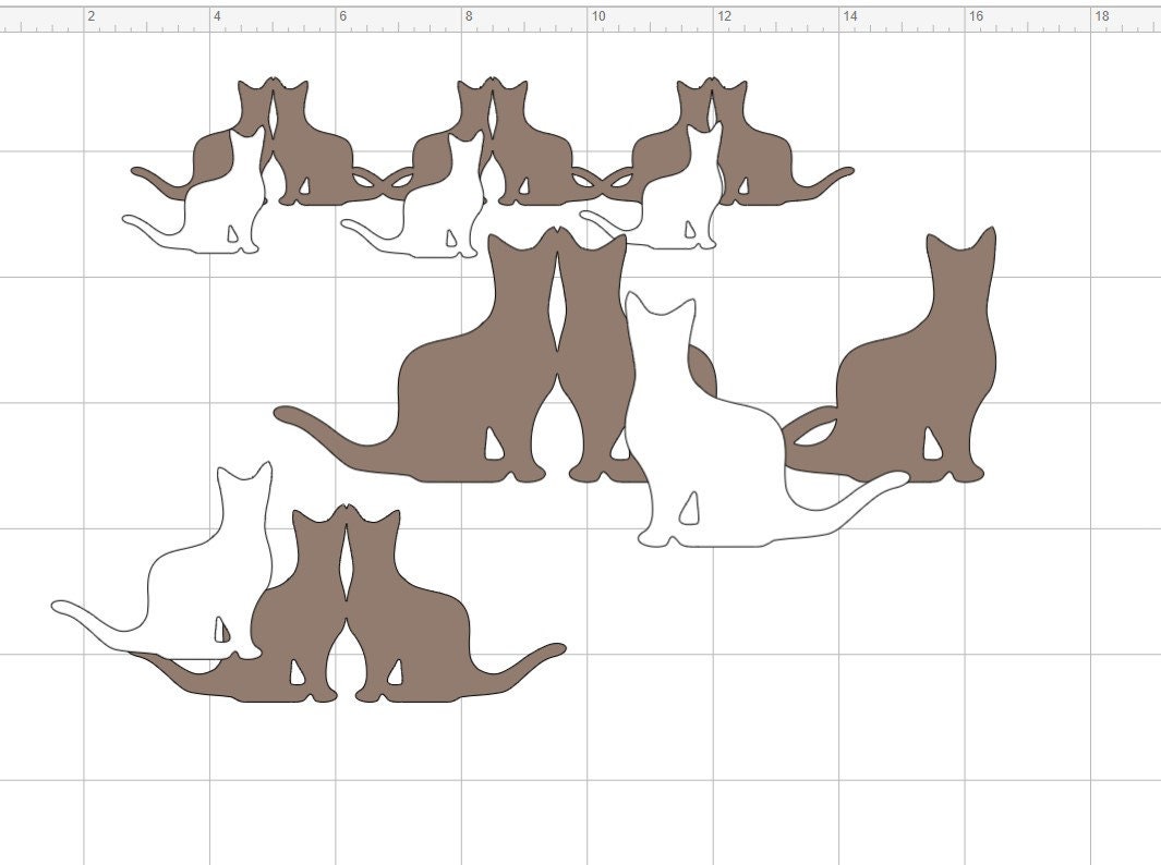 Paper Chain Cat Pattern Cat Paper Chains SVG, Pet Lover Decoration Digital Cut File for Cricut ...