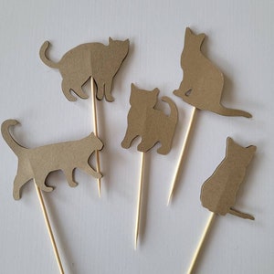 Cat Cupcake Toppers SVG, Five Simple Digital Files