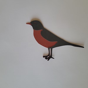Robin ornamento y corte SVG, imagen en capas digital Cricut DIY