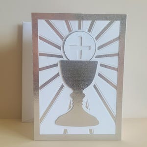 Cartão de Primeira Comunhão A6 e Envelope SVG, Cartão Digital para Cricut Design Space