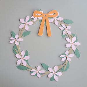Guirlandas de primavera SVG, arquivos digitais em camadas para fazer tapeçarias de parede com máquina de corte Cricut