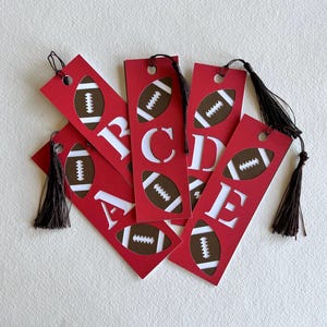 Football Letter Bookmark Set SVG, Layered Digital Cut Files