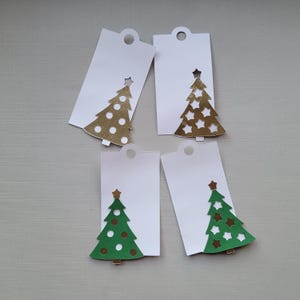 Juego de etiquetas de regalo con forma de árbol de Navidad para archivos SVG de Cricut, archivo de corte digital