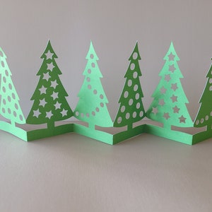 Catena di carta per alberi di Natale SVG, file di taglio Cricut digitale fai da te