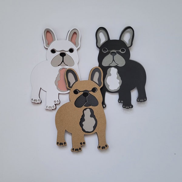 French Bulldog SVG, Layered Digital File