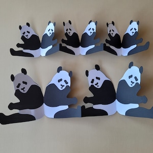 パンダ ベア ペーパー チェーン SVG、Cricut マシン用の楽しいデコレーション デジタル カット ファイル