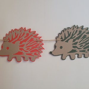 Hedgehog DIY Banner SVG, arquivo digital de 2 camadas