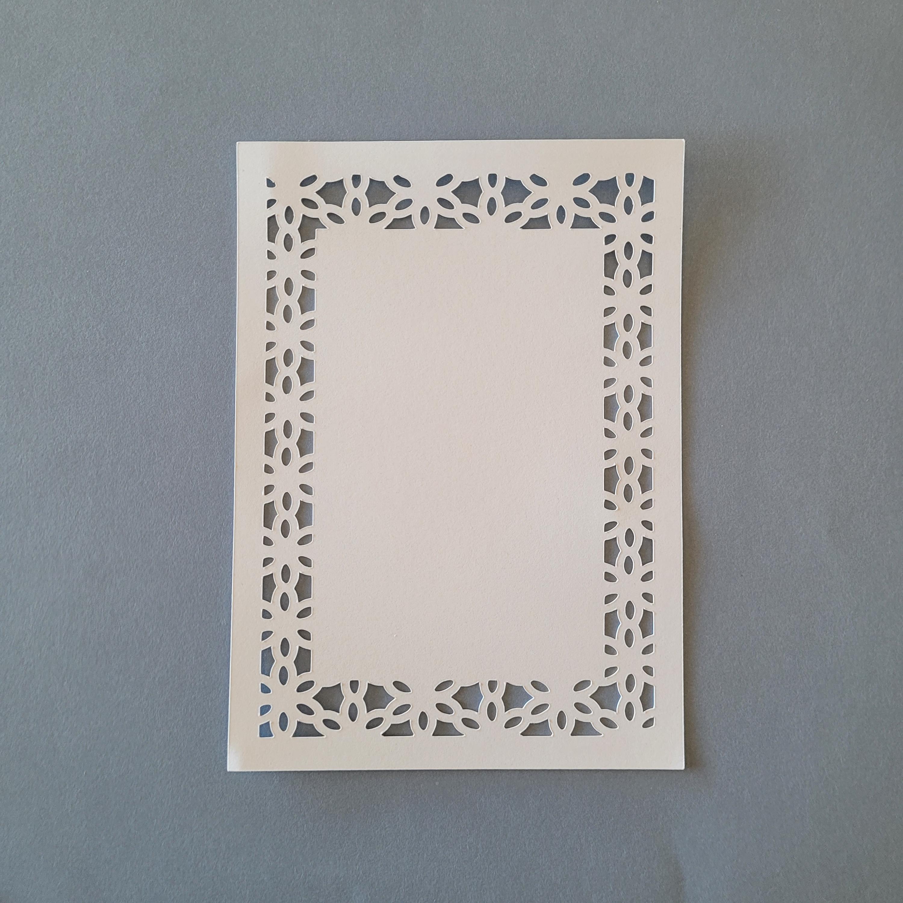 Lace Border Card SVG: A6 A7 Cricut Template (digital File) - Etsy