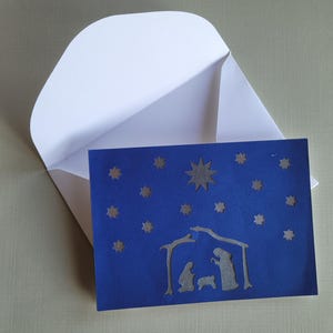 Carte de Noël A6 et enveloppe SVG, fichier de découpe numérique